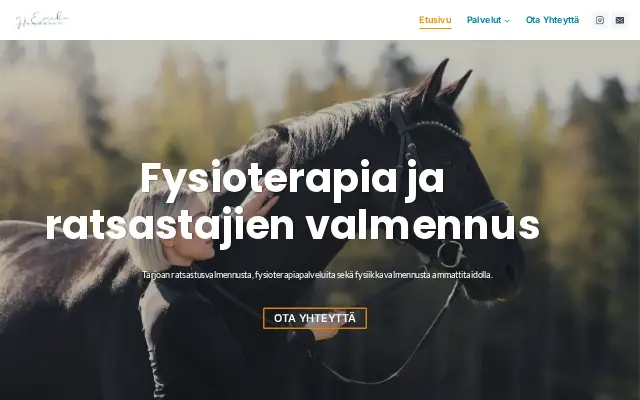 Eerika Huovinen -sivuston etusivu