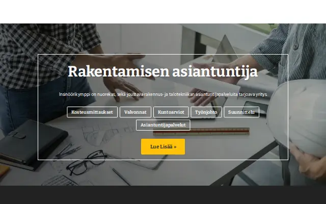Insinöörikymppi -sivuston etusivu